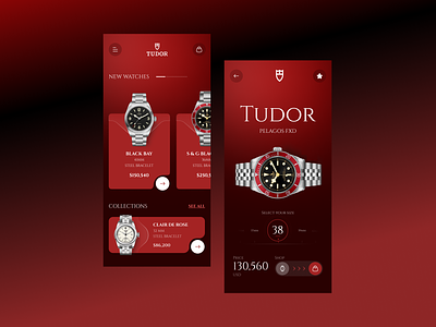 Tudor App design animation app design branding graphic design mobile app modern design motion graphics ui uiux design ux