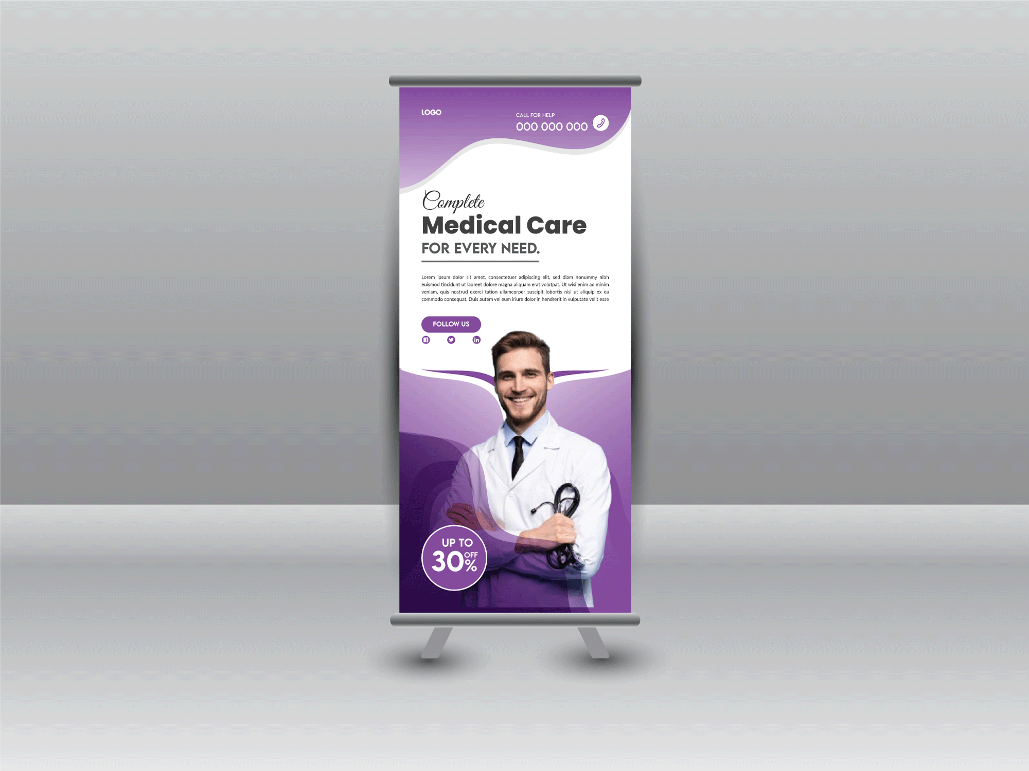 Rollup banner banner branding business graphic design marketing medical rollup