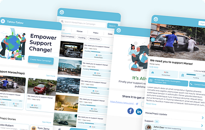 Tātou-Tātou App app branding charity clean ui design disaster funding logo ui ux volunteer web