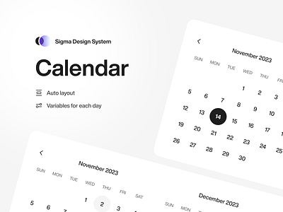 Sigma design system calendar calendar component design system sigma sigma design system ui uikit