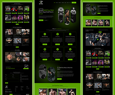 Website Design : Body Builder GYM figma interaction design uiux web design
