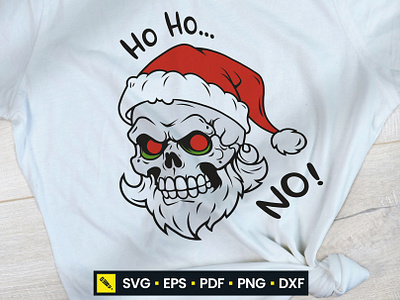 Christmas Skull Santa character christmas christmas skull design funny christmas design funny christmas t shirt funny t shirt design graphic design ho ho ho illustration printable santa santa claus santa skull skeleton skull skull illustration svg t shirt design vector