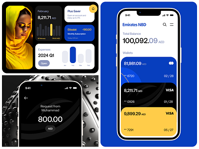 Emirates NBD Bank. Concept app bank bank card banking blockchain crypto cryptocurrency dark emirates emirates nbd finance fintech money nbd order stake stats swap ux wallet