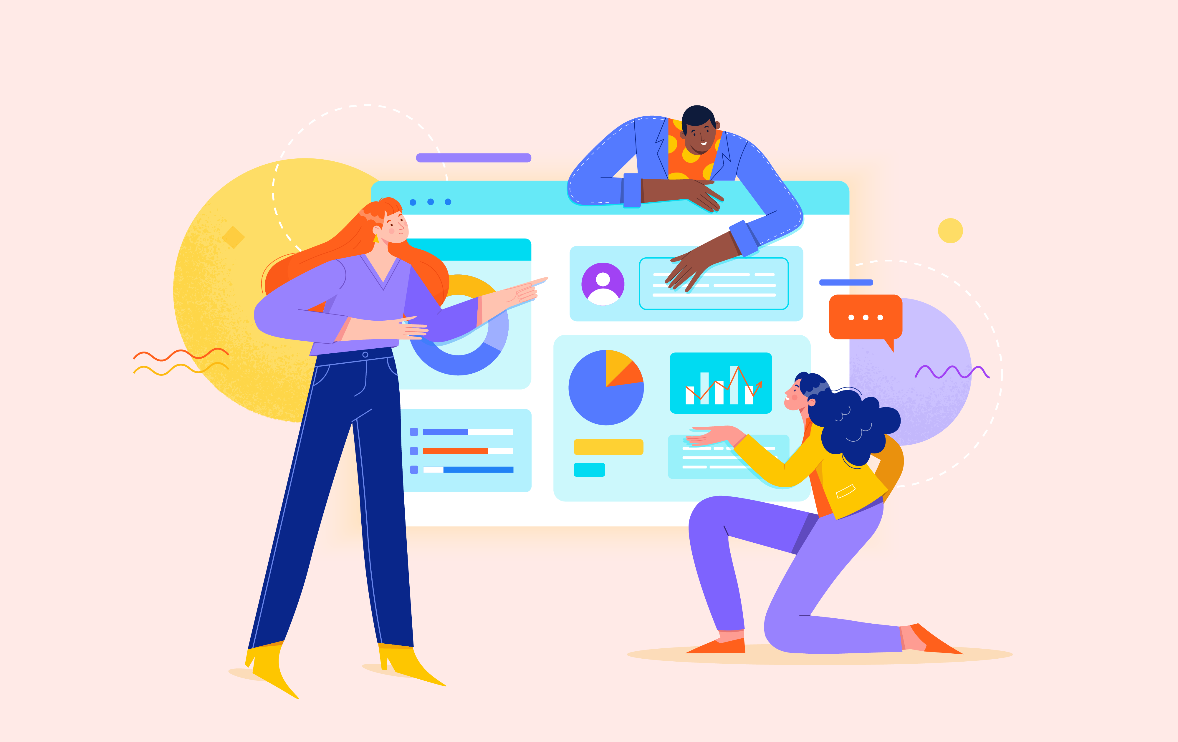 Teamwork adobe illustrator cartoon character character design flat design growth illustration team teamwork vector