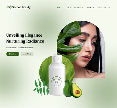 Skincare Website UI Design branding ui