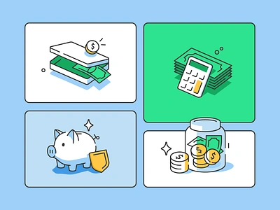 Emergency Fund Illustrations account bank blog cash credit design emergency finance fintech fund icon illustration loan money piggy bank