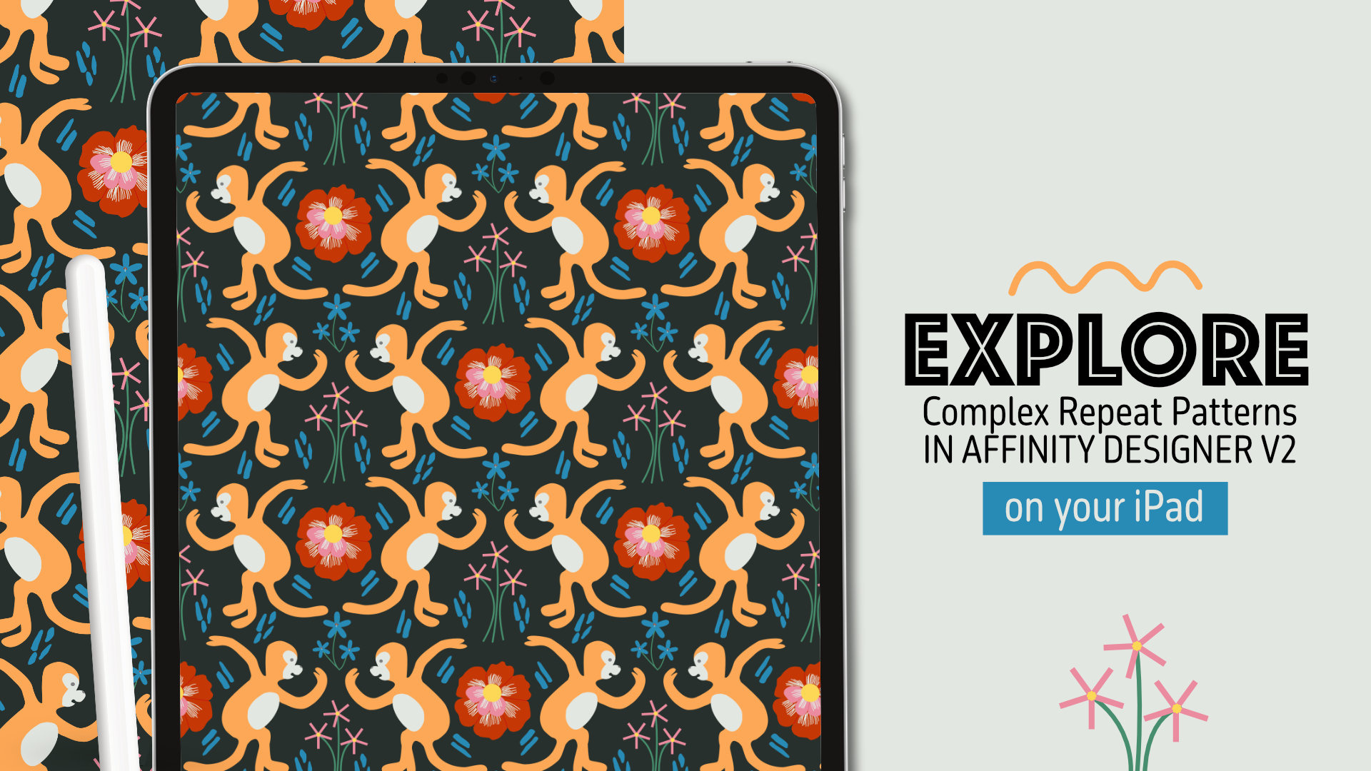 Design Complex Repeat Patterns in Affinity Designer V2 iPad affinity designer v2 design graphic design illustration ipad surface pattern design