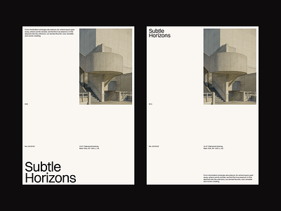Subtle Horizons clean design grid layout minimal portfolio swiss typography