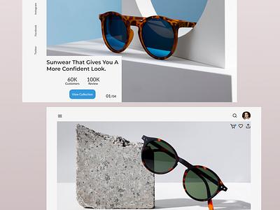 Sunglasses E-commerce website ecommerce ecommerceapp ecommercewebsite ui uidesign ux