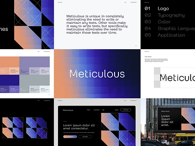 Tech Company Brand Guidelines ai blue brand branding design designer digital geometric graphic design grid guideline icon identity logo mark orange tech ui ux visual