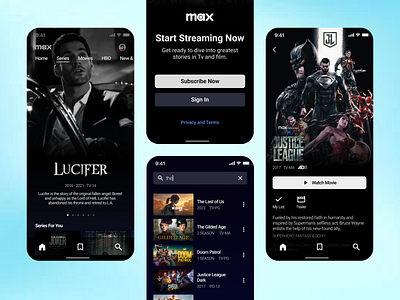 Online Streaming App app app design app designn hbo hbo max hbo streaming mobile app design movie music player netflix online player online streaming spotify streaming streaming online streaming ui ui ui design uiux webseries