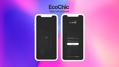 EcoChic - Login App app design fashion figma flat login minimal ui ux uxui