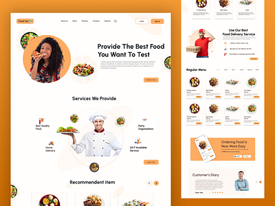 Food Hut - Landing Page design ecommerce food landingpage ui ux webdesign