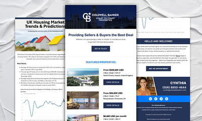 COLDWELL BANKER Email Newsletter Design for Cynthia email email design email newsletter email template html email html email template html newsletter newsletter newsletter design responsive html email template
