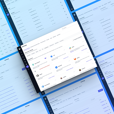 Settings pages for SaaS Product - preflight - Applitools automation billing page blue branding clean design figma graphic design integrations interactive notifications qa testing saas settings page ui ux