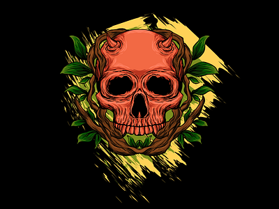 DEMON NATURE adobe adobe illustrator artwork branding dark art demon design detailed illustration graphic design illustration logo skull skull illustration skull vector vector vector illustration