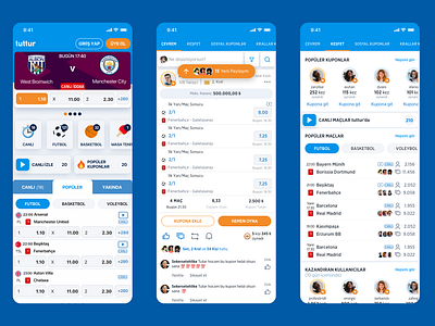 Tuttur.com - Dashboard & Social betting design logo mobile soccer social social betting tuttur tuttur.com ui