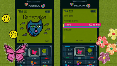 Game Settings for Nokia #DailyUI 2000s game nokia pixelart settings snake ui wireframes