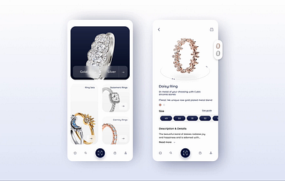 Jewelry Sales App app design design e commerce jewelry jewelry app minimalistic minimalistic design mobile app design ui