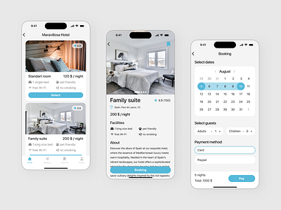 Booking Hotel Mobile App UI app booking design hotel mobile reserve ui ux