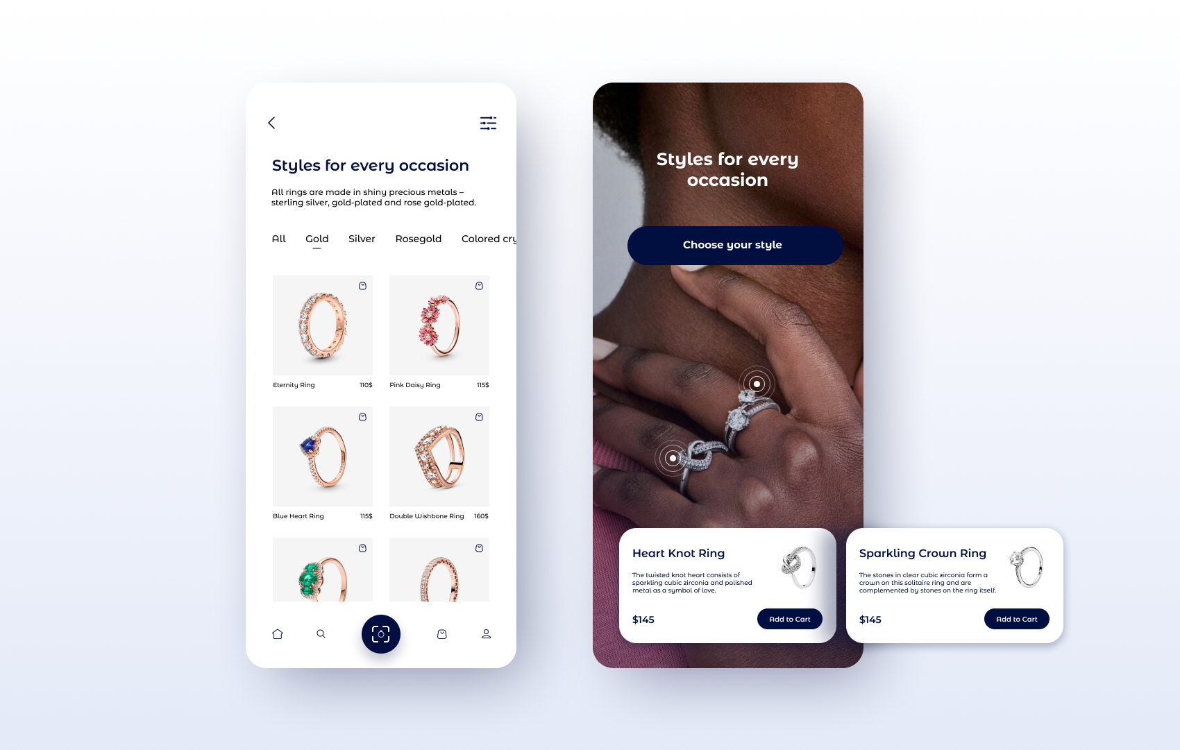 Jewelry Sales App by Betina Svendsen on Dribbble
