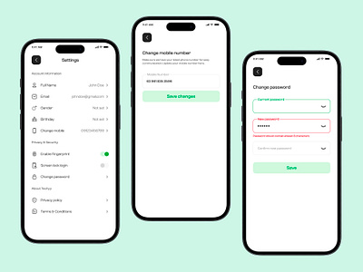 Mobile App - Settings 🚀 app design mobile app mobile design settings typography ui wireframe