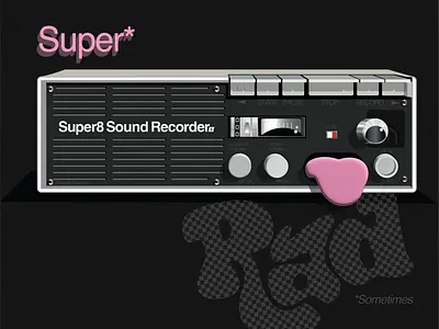 Super(8) Rad 3d character character design face graphic design illustration super8 typography vector vintage