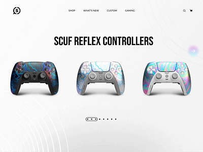 SCUF REFLEX controllers design e commerce motion design product design ui web design webshop