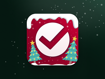 New year app icon app app icon app logo app store christmas daily planner design icon ios ios icon logo myday new year snow todo tree ui design