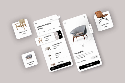 Furniture Sales App app design design e commerce e commerce app furniture minimalistic mobile app design sales app ui