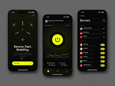 VPN Mobile App Design Concept connection cybersecurity internet ios app ip mobile mobile app network security privacy proxy secure security security app security system server social security vpn vpn app vpn app design vpn concept