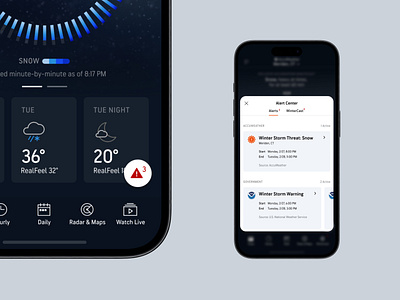 Weather App - Alert Fab Concept alerts app design fab product design ui ux weather