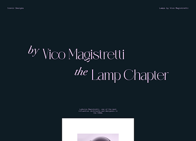 Lamps by Vico Magistretti design furniture furniture design interior lamps motion design ui web design