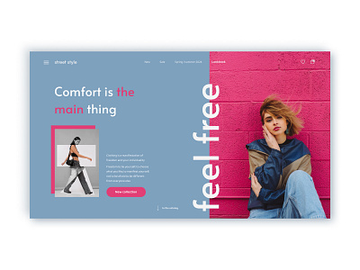 Clothing store clothing shop clothing store landing page showroom style ui ux web design магазин одежды молодежь стиль шоурум