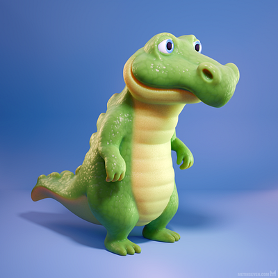 Friendly croc 3d character character design crocodile cute design friendly