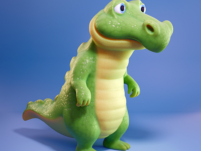 Friendly croc 3d character character design crocodile cute design friendly