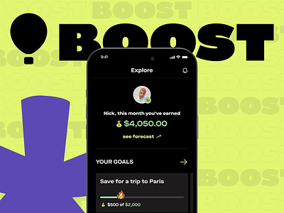 Boost - Ai Powered Cashflow Management & Advice for Gen Z ai apps branding discovery genz product design