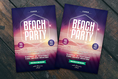 Beach Party Flyer Poster beach party business flyer corporate corporate flyer flyer flyer artwork flyer design flyer party flyer poster flyer template graphic design logo poster poster art