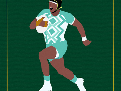 Kurt-Lee Arendse try vs Scotland animation boks branding cartoon characterillustration design drawing graphic design illustration illustrator retro rugby rugby union rugby world cup south africa sport art sport drawing springbok rugby springboks vector