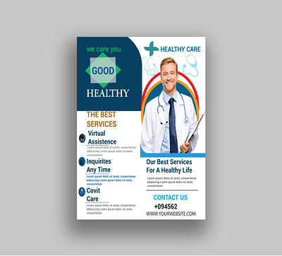 HEALTHY CARE FLYER DESIGN branding creative flyer design graphic design healthy care logo