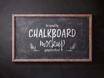 Wooden Chalkboard Mockup premium