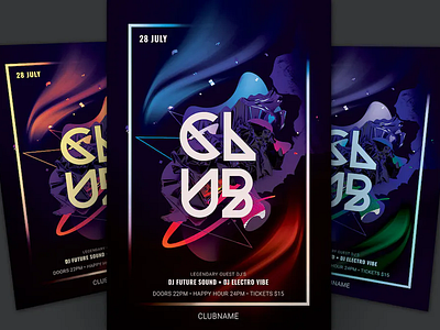 Club FLyer club club flyer dark design electro flyer flyer poster flyer template future futuristic graphic design illustration party psd techno ui