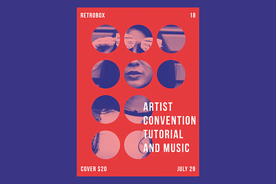 Artist Convention Flyer Poster band branding design flyer graphic design music party poster print psd ui