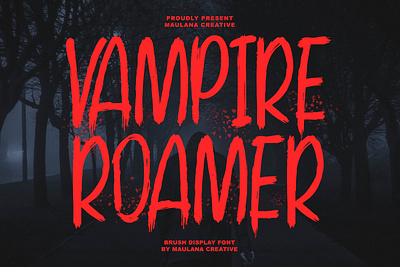 Vampire Roamer Brush Display Font branding font fonts graphic design