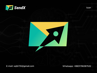 SendX | A Email marketing Software and App logo design app logo email email marketing app logo email marketing logo logo logo design logo idea marketing logo software software logo