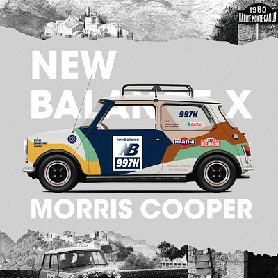 Morris Cooper X New Balance 997H car livery design morris cooper new balance 997h