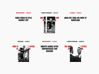 PSG — Website Redesign Concept (News) branding clean concept design figma football graphic design grid illustration interaction layout logo news redesign sport ui ux vector website