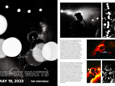 Reggie Watts, Live at the Crocodile design journalism magazine media music photography print print design writing