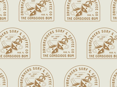 DB & TCB beach coast coastal coffee coffee design coffee shop florida graphic design illustration logo surf surf design surf shop surfcoffee surfshop tshirt tshirt design