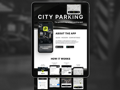 CITY PARKING website product design ui uxui